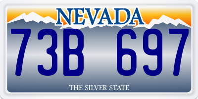 NV license plate 73B697