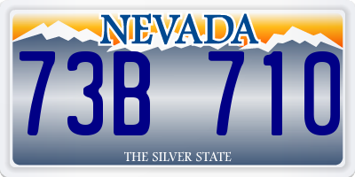 NV license plate 73B710