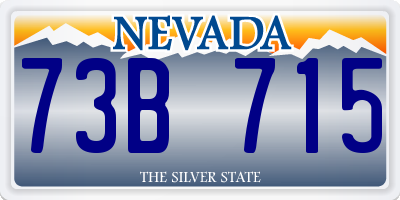 NV license plate 73B715