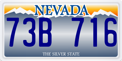 NV license plate 73B716