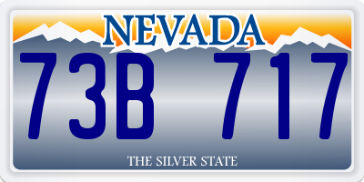 NV license plate 73B717