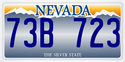 NV license plate 73B723