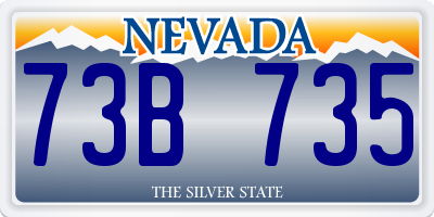 NV license plate 73B735