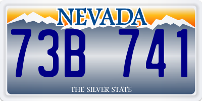 NV license plate 73B741