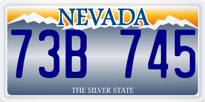 NV license plate 73B745