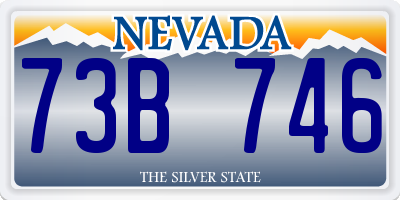 NV license plate 73B746