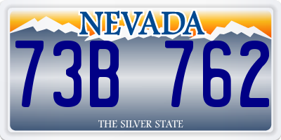 NV license plate 73B762