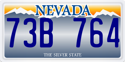 NV license plate 73B764