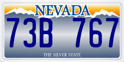 NV license plate 73B767