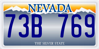 NV license plate 73B769