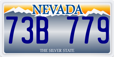 NV license plate 73B779