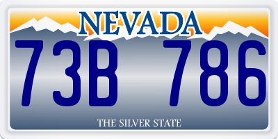 NV license plate 73B786