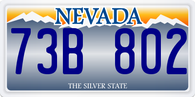 NV license plate 73B802