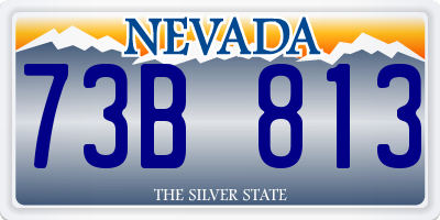 NV license plate 73B813