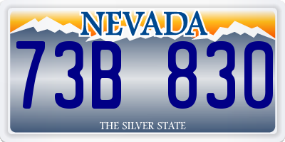 NV license plate 73B830