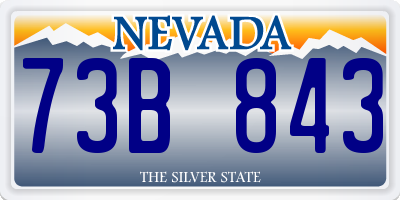 NV license plate 73B843