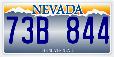 NV license plate 73B844