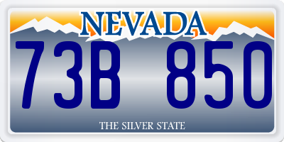 NV license plate 73B850