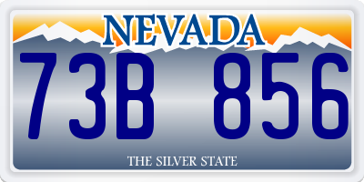 NV license plate 73B856