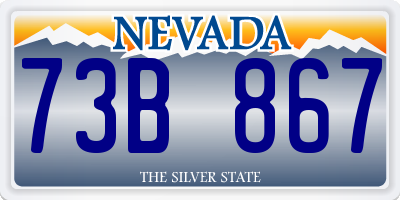 NV license plate 73B867