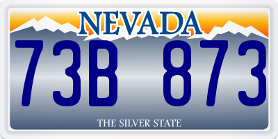 NV license plate 73B873