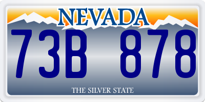 NV license plate 73B878