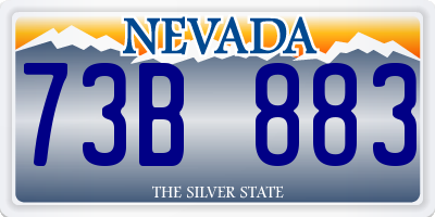 NV license plate 73B883