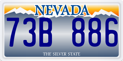 NV license plate 73B886