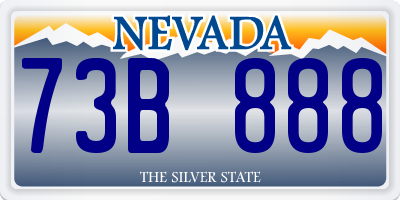 NV license plate 73B888