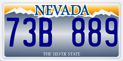 NV license plate 73B889