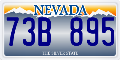 NV license plate 73B895