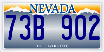 NV license plate 73B902