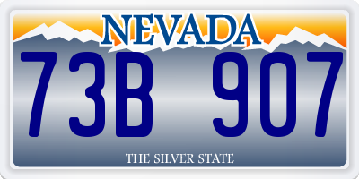 NV license plate 73B907