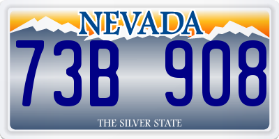 NV license plate 73B908