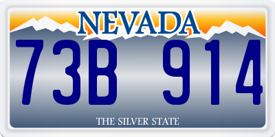 NV license plate 73B914