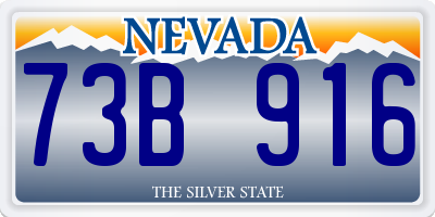 NV license plate 73B916