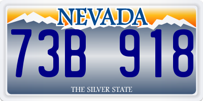 NV license plate 73B918