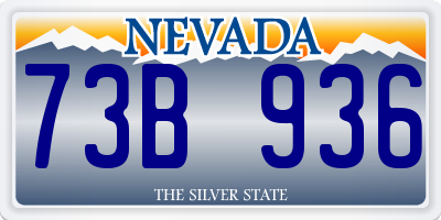 NV license plate 73B936