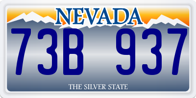 NV license plate 73B937