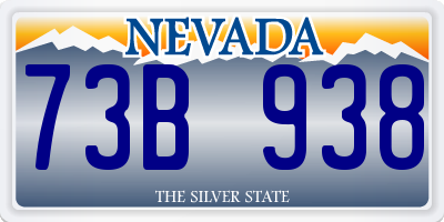 NV license plate 73B938