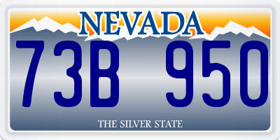 NV license plate 73B950