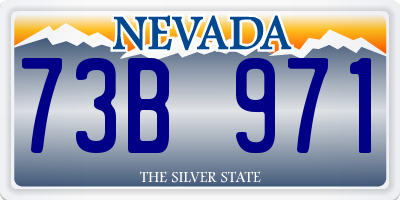 NV license plate 73B971
