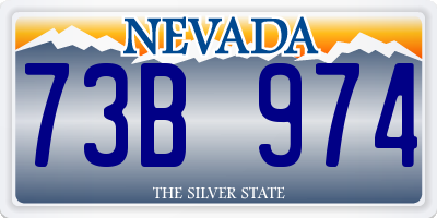 NV license plate 73B974