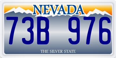 NV license plate 73B976