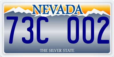NV license plate 73C002