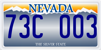 NV license plate 73C003