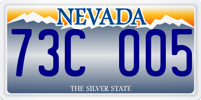NV license plate 73C005