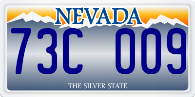 NV license plate 73C009