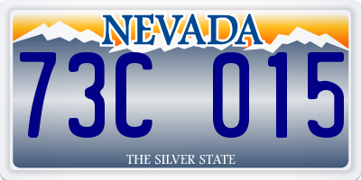 NV license plate 73C015