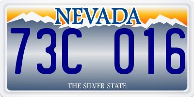 NV license plate 73C016